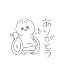 向かってくる！車いすマン（個別スタンプ：2）