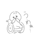 向かってくる！車いすマン（個別スタンプ：5）