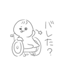 向かってくる！車いすマン（個別スタンプ：8）