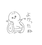 向かってくる！車いすマン（個別スタンプ：18）