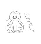 向かってくる！車いすマン（個別スタンプ：19）