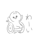 向かってくる！車いすマン（個別スタンプ：22）