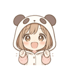 もじもじパンダちゃんの日常（個別スタンプ：3）