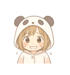 もじもじパンダちゃんの日常（個別スタンプ：4）