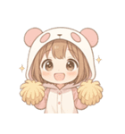 もじもじパンダちゃんの日常（個別スタンプ：7）