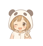 もじもじパンダちゃんの日常（個別スタンプ：8）