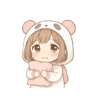 もじもじパンダちゃんの日常（個別スタンプ：11）