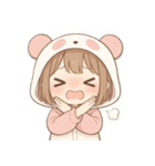 もじもじパンダちゃんの日常（個別スタンプ：15）