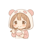 もじもじパンダちゃんの日常（個別スタンプ：16）