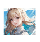 海と金髪の少女（個別スタンプ：2）
