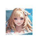 海と金髪の少女（個別スタンプ：7）