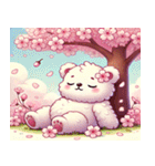 クマと桜のスタンプ@SFW（個別スタンプ：14）