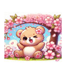 クマと桜のスタンプ@SFW（個別スタンプ：15）