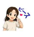 いつも元気！ まなちゃんスタンプ（個別スタンプ：10）