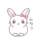 毎日使えるシンプル挨拶☆リボンうさぎ（個別スタンプ：23）