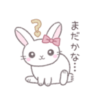 毎日使えるシンプル挨拶☆リボンうさぎ（個別スタンプ：26）