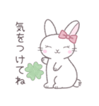 毎日使えるシンプル挨拶☆リボンうさぎ（個別スタンプ：38）