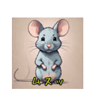 表情いろいろ♪ネズミスタンプ（個別スタンプ：5）