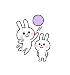 バレーする白うさぎ③（個別スタンプ：6）