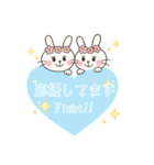 バレーする白うさぎ③（個別スタンプ：14）