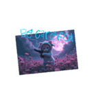 Scary Cat【ネコヤギ】海.雷.炎.月.英語（個別スタンプ：3）