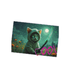 Scary Cat【ネコヤギ】海.雷.炎.月.英語（個別スタンプ：10）