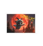 Scary Cat【ネコヤギ】海.雷.炎.月.英語（個別スタンプ：14）