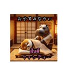 豆柴の日本語とタイ語の挨拶4（個別スタンプ：8）