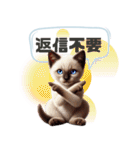 かわいいシャムねこのスタンプ（個別スタンプ：34）