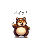 クマさんな太っちょ柴犬 茶色め（個別スタンプ：8）