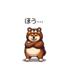 クマさんな太っちょ柴犬 茶色め（個別スタンプ：13）
