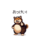 クマさんな太っちょ柴犬 茶色め（個別スタンプ：32）