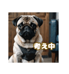 パグは感情表現豊か（個別スタンプ：5）