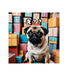パグは感情表現豊か（個別スタンプ：25）