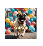パグは感情表現豊か（個別スタンプ：34）