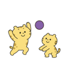 バレーする豹①（個別スタンプ：6）