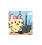バレーする豹①（個別スタンプ：22）