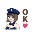 動くかわいいセクシーな女の子2（個別スタンプ：5）
