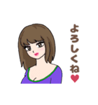 動くかわいいセクシーな女の子2（個別スタンプ：9）
