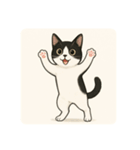 ハチワレにゃんずの日常（個別スタンプ：4）