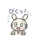 ロボうさぎのまんまるスタンプ（個別スタンプ：14）