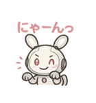 ロボうさぎのまんまるスタンプ（個別スタンプ：15）