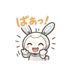 ロボうさぎのまんまるスタンプ（個別スタンプ：34）