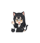 黒猫秘書のスタンプ（個別スタンプ：2）
