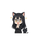 黒猫秘書のスタンプ（個別スタンプ：3）