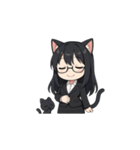 黒猫秘書のスタンプ（個別スタンプ：4）