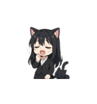 黒猫秘書のスタンプ（個別スタンプ：5）