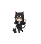 黒猫秘書のスタンプ（個別スタンプ：8）