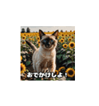 猫の夏休み2025（個別スタンプ：4）