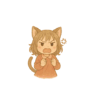 ゆるふわ猫耳ガール（個別スタンプ：5）
